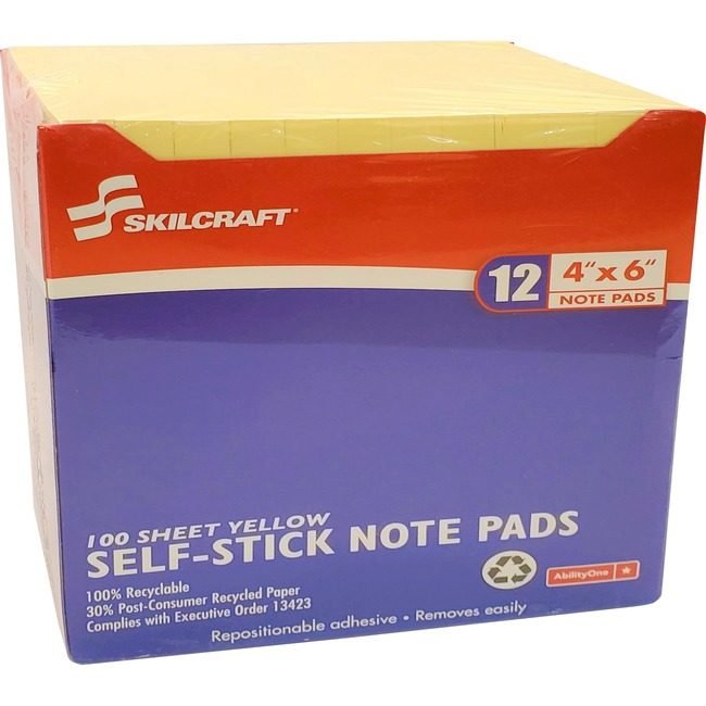 Notepad Slfstk Unrld 4X6 Yw NSN2858355
