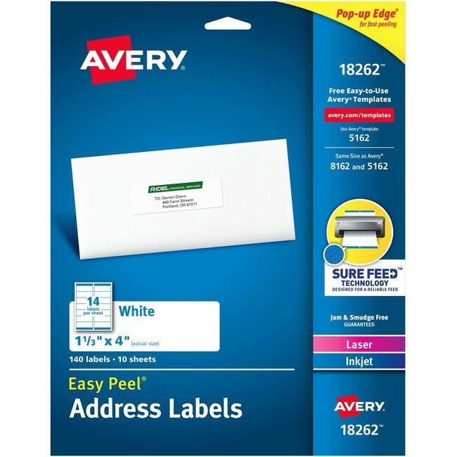 Avery Products Corporation Label Add We 14UP AVE18262