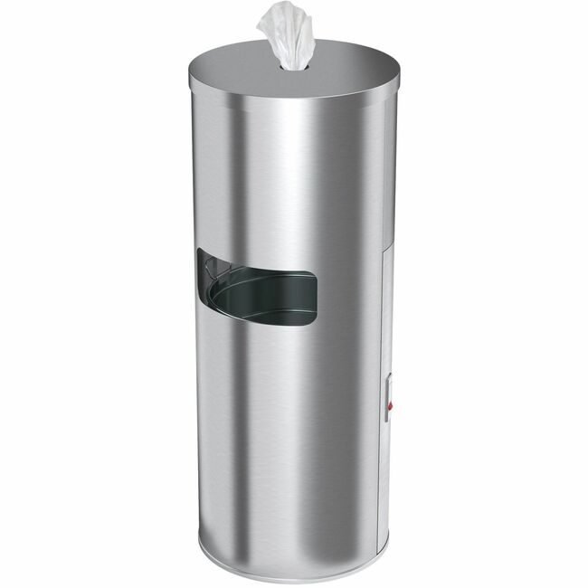 HLS Commercial Trashcan Halfround Dispens HLCHLSC09WSR