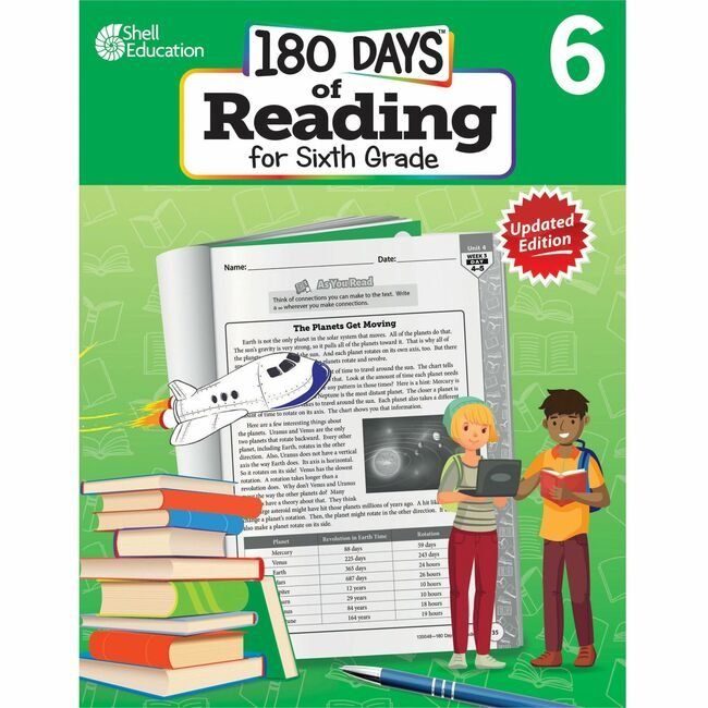 Shell Education Book 180 DAYS READ 2ND GR 6 SHL135048