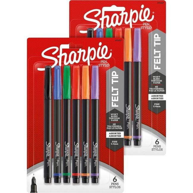 Sharpie / Expo / Prismacolor / Sanford Pen Fine Assorted 6 Pack SAN1976527BD