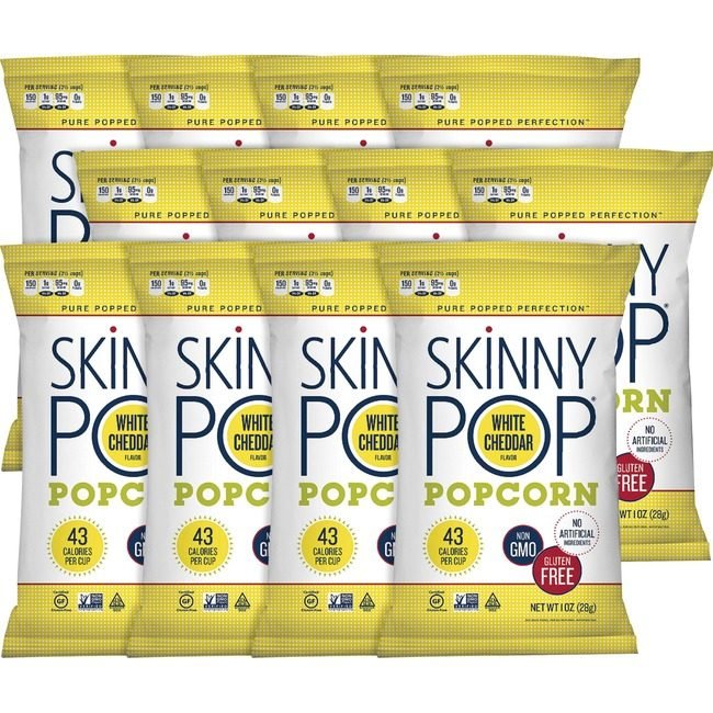 SkinnyPop Popcorn Whtcheddar 1Z 12 Count PCN00443