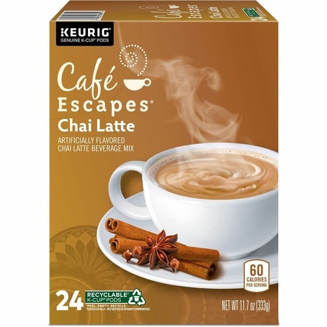 Green Mountain Coffee Roasters Kcup Cafescp Chailatte 24BX GMT6805