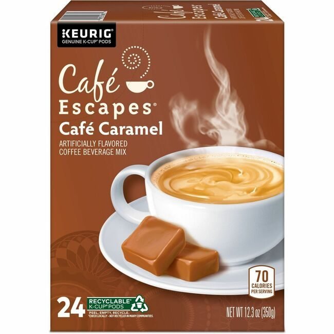 Green Mountain Coffee Roasters Kcup Cafescp Caramel 24BX GMT6813