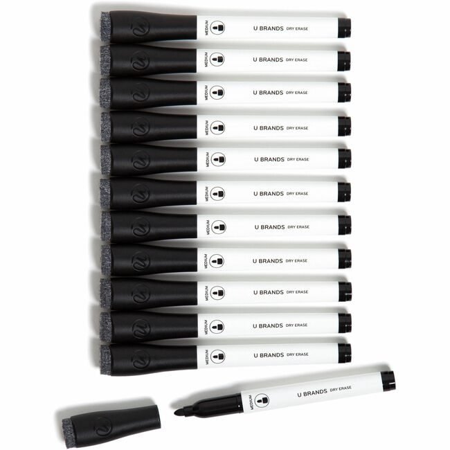 U Brands Marker De Med Black 12 Pack UBR2922U0012