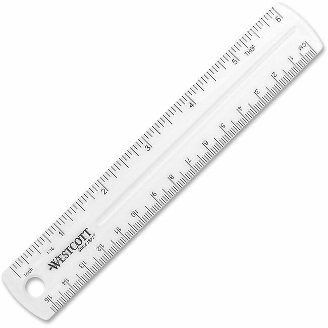 Acme United Corporation Westcott / Ruler Plastic 6" ACM45016BX