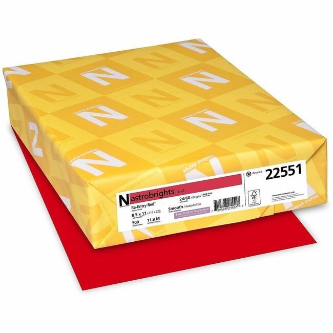 Neenah Paper, Inc. Astrobrights Astrobrt 24# Rntry Rd WAU22551CT
