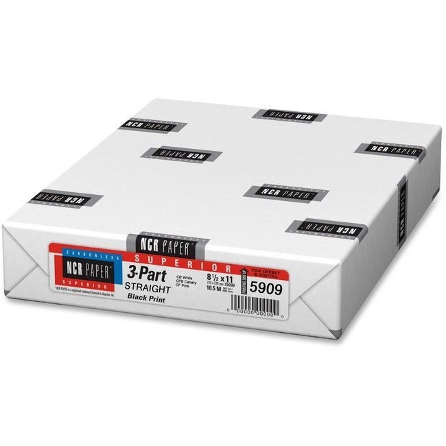 NCR Paper Crbnless 3PART Strght NCR5909
