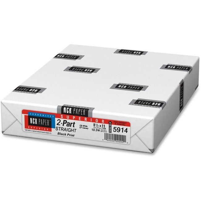 NCR Paper Crbnless 2PART Strght NCR5914