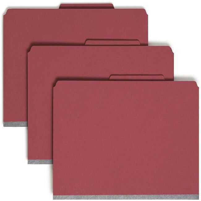 Smead Manufacturing Co. Folder Classf 3DIV 3"EX Red SMD14095