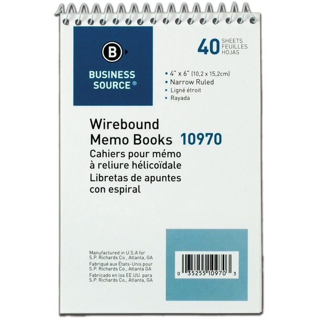 Business Source Book Memo End-Open 4X6 We BSN10970