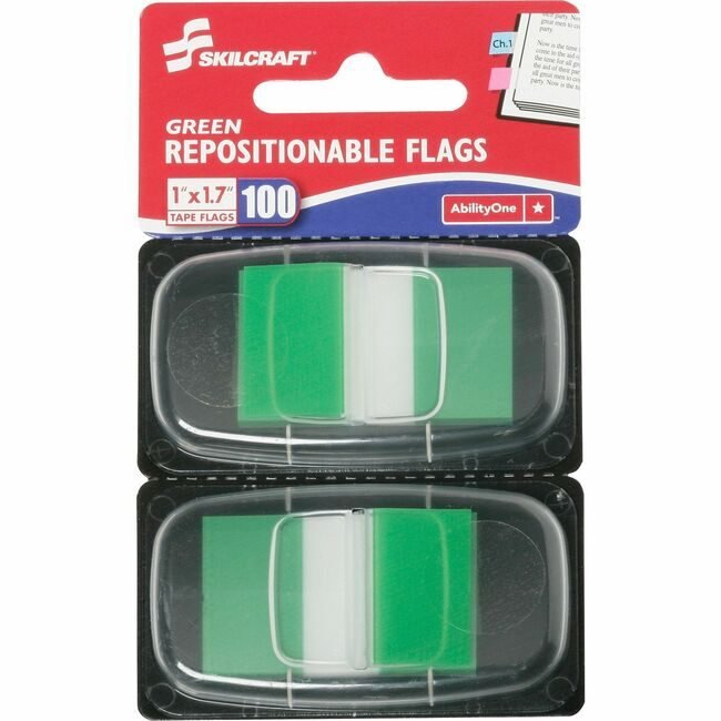 Flag Note Selfstck Green 100 Pack NSN3152020