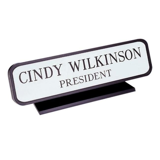 Xstamper Sign Desk Designer 2X10 Black XSTK24