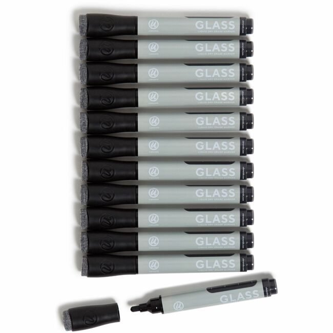 U Brands Markers Lqd De Mag Black 12 Count UBR3944U0012