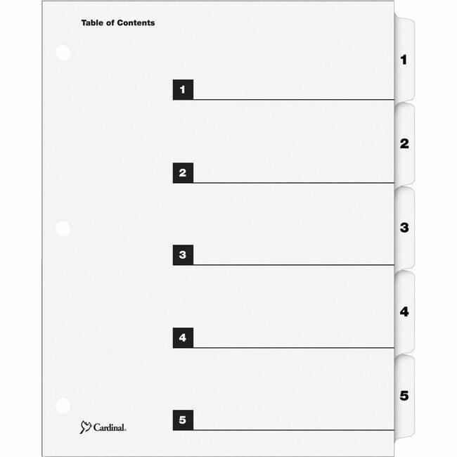 Cardinal Index 3-RNG 1-STEP 1-5 Clear CRD60513