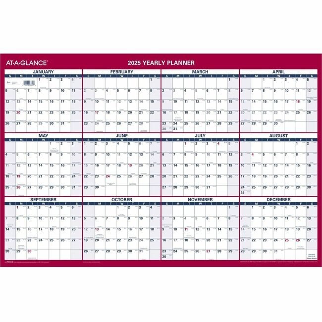 ACCO Brands AT-A-GLANCE Planner Wall Dblsided Paper AAGPM212-28