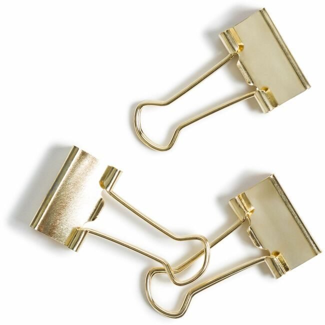 U Brands Clips Binder Sml Gld 72 Pack UBR3595U0624