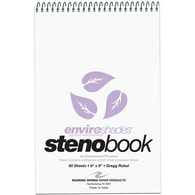 Roaring Spring Paper Products Notebook Steno 6X9 Orc ROA12264
